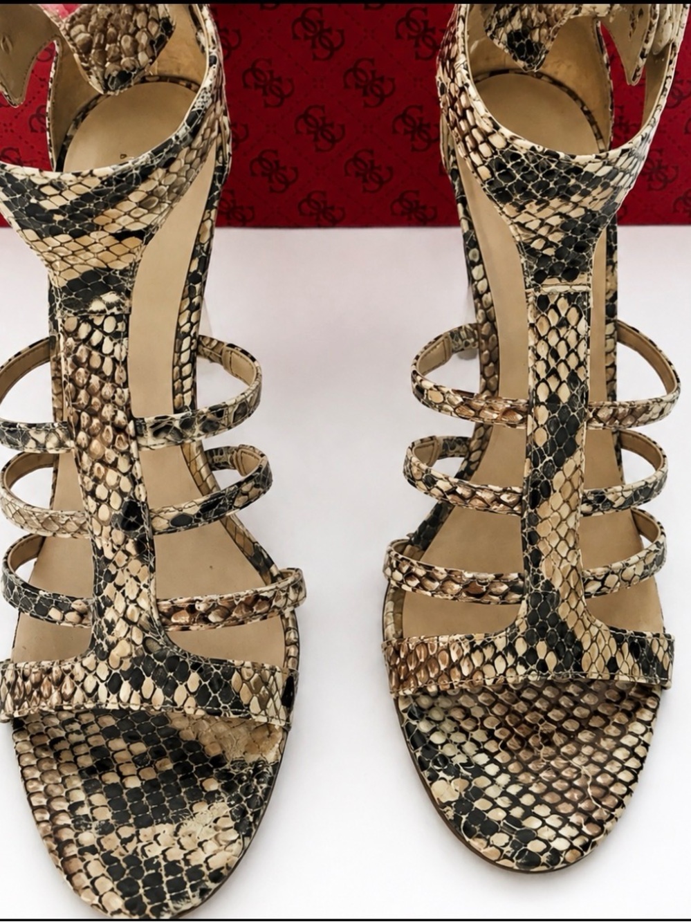 Guess by Marciano snake skin Sandals pumps shoes
